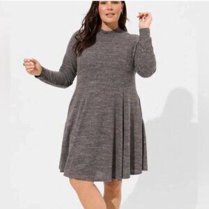 Super Soft By Torrid | Dark Gray Long Sleeve Dress
